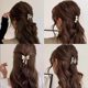 
High-end small pearl grab clip half-tied hair clip small and exquisite women's 2025 new head back clip headgear