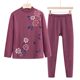Grandma winter dress warm underwear sleeve female middle -aged and elderly mother autumn clothes and autumn pants old lady plus velvet thickened autumn and winter