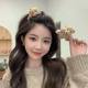 Bear fur ball hairpin female forehead bangs clip headwear 2024 new small grabber cartoon cute plush hairpin