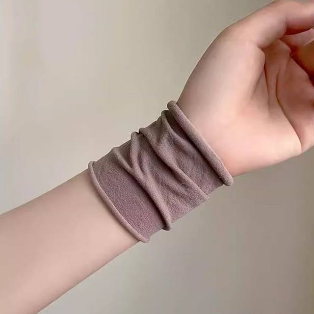 5 Korean color wide-edged hair rings with high elasticity