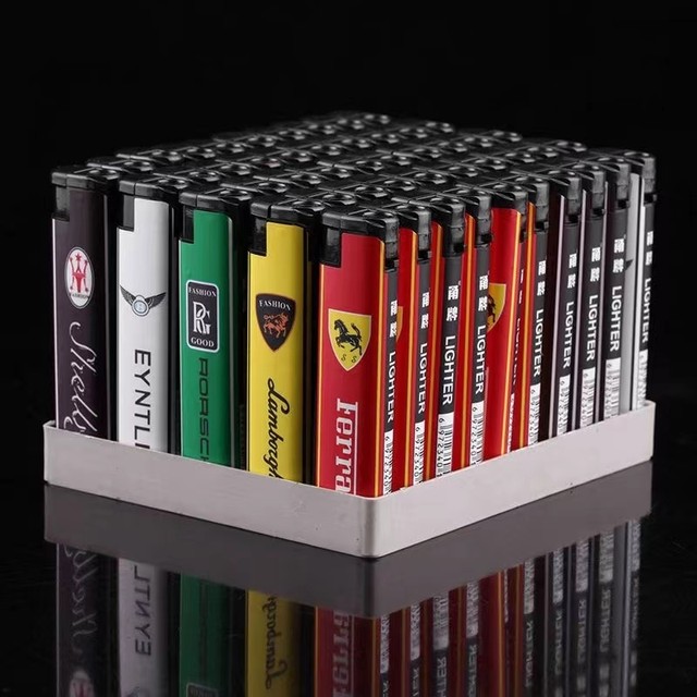Wholesale price of 50 pieces of windproof lighters for household disposable open flame convenience stores and supermarkets to make a fortune
