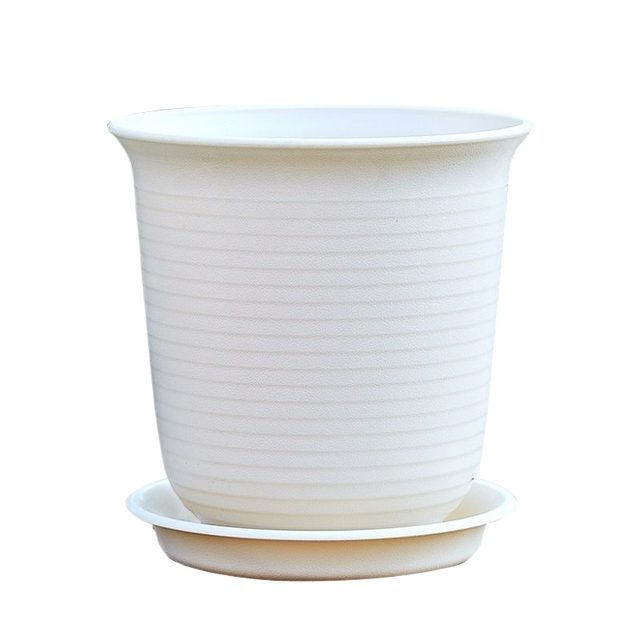 Durable plastic household resin flower pot green plants large courtyard indoor ceramic extra large living room balcony desktop
