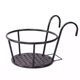 No installation potted iron railing flower rack guardrail European hanging balcony hanging basket green ivy succulent flower pot rack