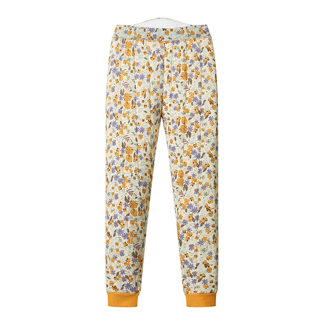 Grandma cotton pants for the elderly in autumn and winter, thickened trousers for 60 and 70 years old, winter warm pants for elderly women, lightweight plaid silk cotton