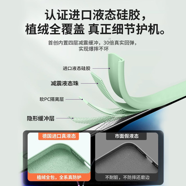 Liquid silicone suitable for Apple 13 mobile phone case 16/17 new iPhone 15 promax high-end sense 14pro anti-fall 12 women's 8plus set x/xs soft shell 17pro couple max men 11