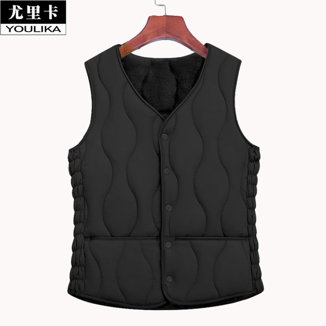 New warm women's vest, mother's vest, autumn and winter inner vest, velvet and cotton vest, popular for outer wear