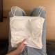 Spring and summer white pure desire style with chest pad small suspender vest for women with beautiful back and inner wear outside, unique exquisite top