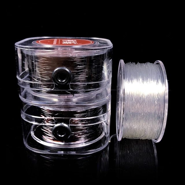 Imported round crystal elastic line beef tendon wear-resistant cultural and play bracelet transparent jewelry bracelet bead elastic rope