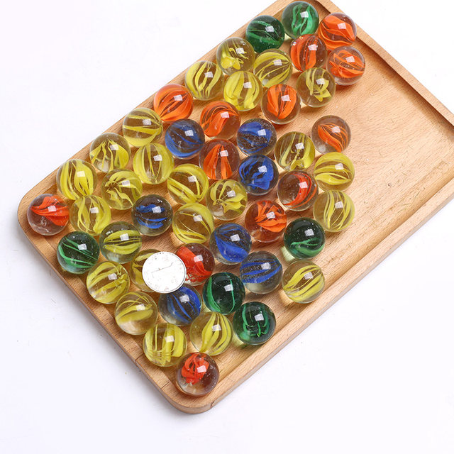 14mm glass marble machine special children's game machine small glass ball large 25mm color fish tank decoration

