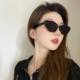 Jennie's same kitten eye sunglasses internet celebrity high-end concave style sunglasses photo round face pink white