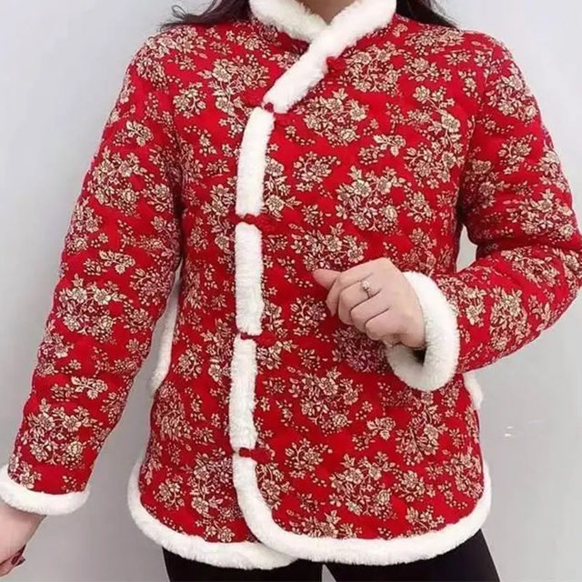 Net red cotton clothing autumn and winter Chinese thickened cotton jacket women's retro national mother Northeast cheongsam cotton jacket
