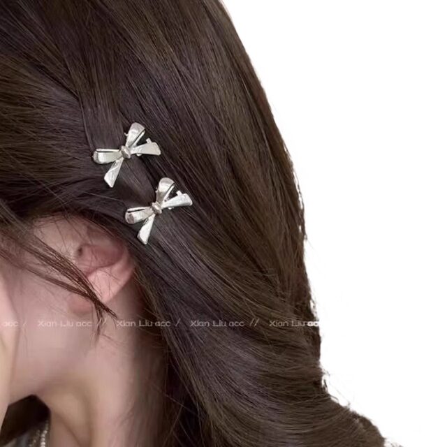Bow hair clip for women 2024 new hot high-end clip headgear clip back head shark clip exquisite