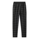 Middle-aged and elderly women's clothing mothers spring and autumn plaid trousers loose plus velvet thickened winter high-waisted elderly grandma pants