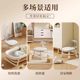 Universal wheel small stool soft seat pulley low stool with baby children's chair back transparent round stool home beautiful seam bench