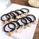 Black hair tie does not hurt the hair. High elasticity, durable and seamless hair tie. Women's hair elastic band headband.