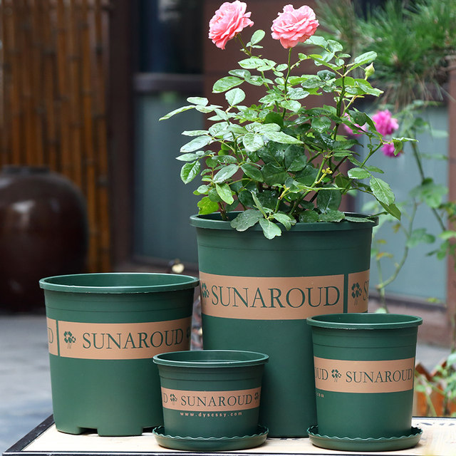 Flower pot 2024 new high-end plastic resin succulent small green radish large gallon pot third generation second generation resin simple