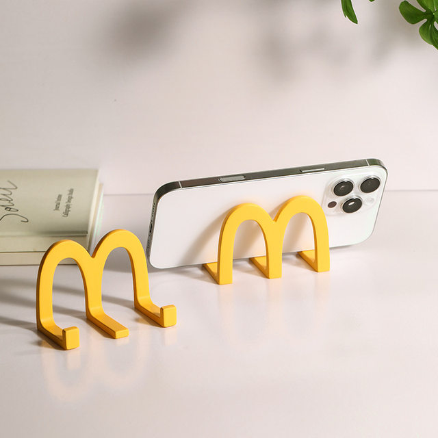 
M-shaped McDonald Mini Cute Desktop Lazy Mobile Phone Holder Creative Ornament Mobile Phone Holder 1
