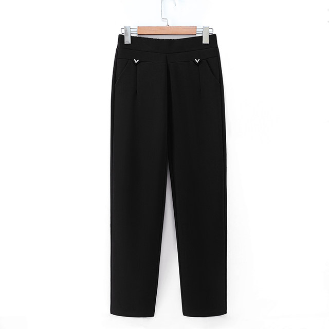 Mom pants autumn high-waisted middle-aged and elderly women's pants spring and autumn winter loose straight casual pants plus velvet thick trousers