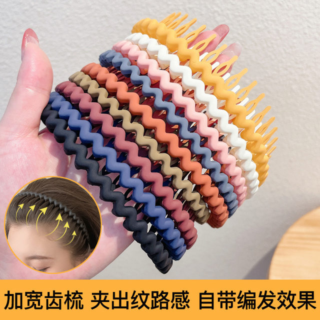 1 installation of non -slip band tooth pressure hair hoop
