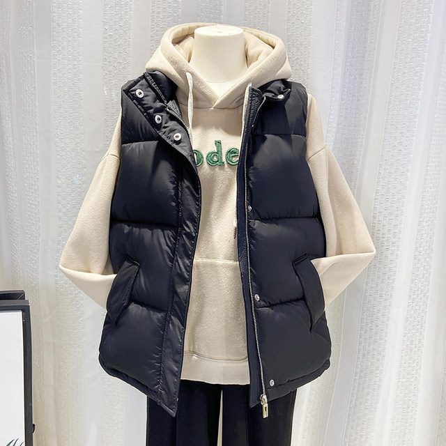 velvet cotton vest for women 2024 autumn and winter new style middle-aged mother's versatile jacket for outer wear vest horse clip