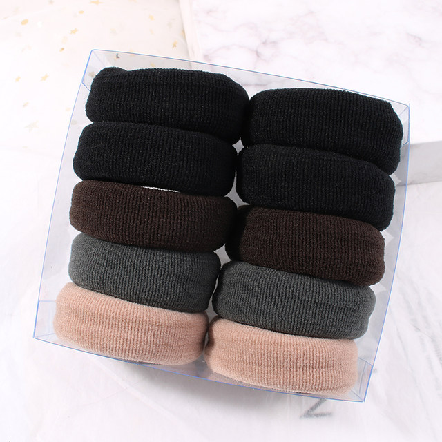 Thickened and thickened head rope high elastic ponytail rubber band tied hair rope durable seamless large hair ring leather case