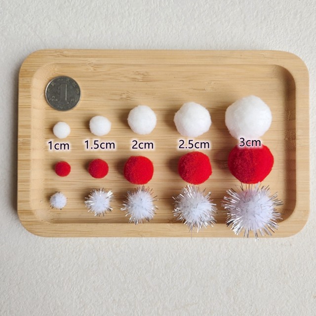 High-stretch colored small hair ball DIY children's creative handmade pom ball ornament material macaron count Christmas