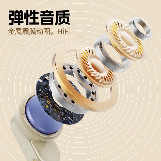 2025 new Bluetooth headphones wireless short handle in-ear noise reduction and long battery life sports student running high sound quality