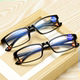 Japanese imported reading glasses men's lenses anti-blue light high definition and long and near dual-purpose fashionable ultra-light elderly