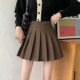 Safety pants+zipper+button pleated skirt jk uniform Korean version of fashion student skirt wild skirt short skirt
