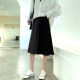 Irregular skirt for women A-line fat mm hips with high waist large size slim and versatile splicing mid-length drooping skirt