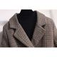 2021 Autumn and Winter Checkered Women's Suit Jacket Korean