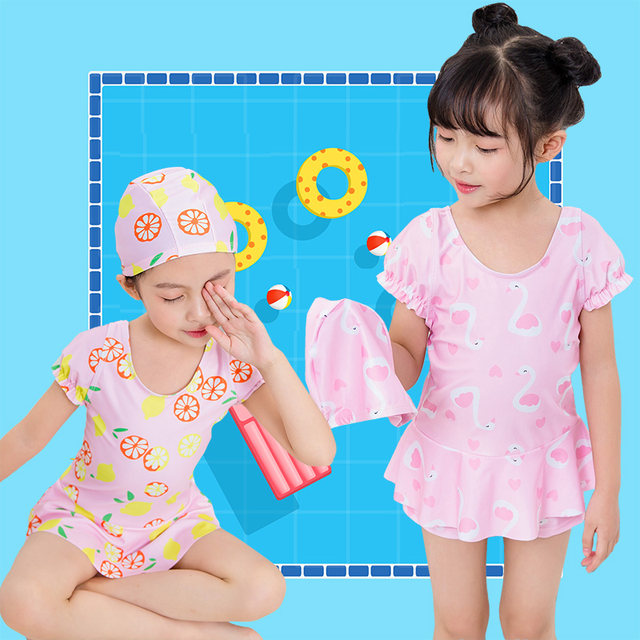 Children's swimsuits girls one-piece baby baby swimsuit girls bikini small, medium and big children's princess skirt swimsuits
