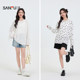 Sanfu Long Sleeve T-shirt 2025 new summer full-page pattern sunshade shirt girl age-reducing thin top women's clothing
