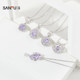 
Sanfu 925 silver purple sparkling short necklace single temperament fashion jewelry accessories chain 845460