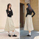 Semir skirt women's furry solid color A-line long skirt simple and versatile autumn pure cotton loose umbrella skirt to make you look slim and trendy