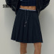 
[Same style in the mall] Semir skirt for women's college style contrasting elastic waist autumn 2025 new high-waist pleated skirt