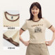 Semir Popeye's joint short-sleeved T-shirt for women's short contrasting color cool summer slim printed top retro style
