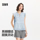 Semir short-sleeved shirt women's top with bow romantic gentle 2025 summer new flying sleeve texture shirt French