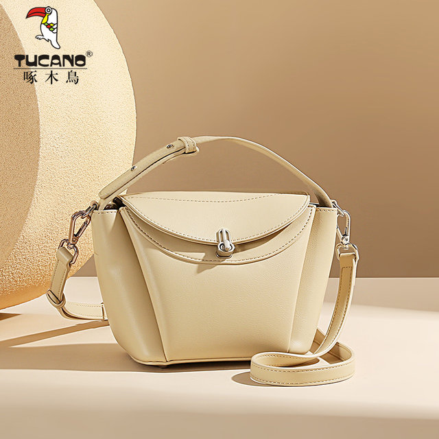 Woodpecker Bag Women's 2025 New Macaron Light Luxury Bucket Bag Zongzi Bag Pillow Bag One-shoulder Portable Crossbody