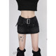 Hot girls wear large size denim skirt for women in summer new style fat girls look slim mm high waist hips big belt short skirt