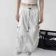 White design hot girl temperament long skirt 2024 summer new high-waisted personalized pocket work skirt for women