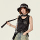 Girlhalo American retro hot girl suspender vest women summer striped star embroidered loose sleeveless top
