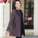 Yalu Mama Winter Cotton Mink Velvet Coat New Middle-aged and Elderly Women's Hooded Slim Fit Warm Woolen Coat