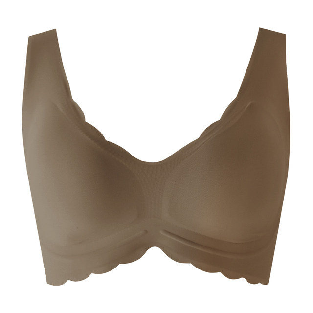 Vest-style bra large size integrated with markless beautiful back summer thin big breasts small wide shoulder straps for women