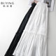Black lace puffy skirt for women 2025 new autumn high-waisted a-line cake skirt slimming big hem mid-length skirt