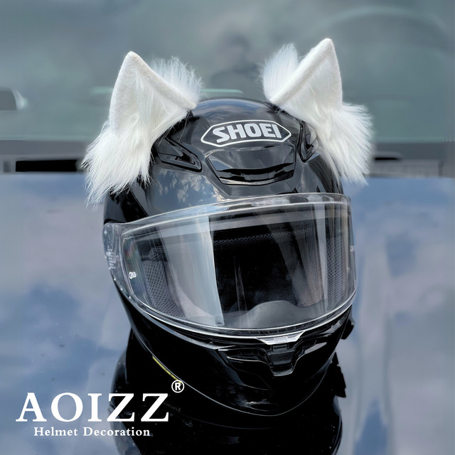 AOIZZ Croxin Metal Cat Ear Disassembly Accessories Helmet Decoration Handmade Ear Ski Accessories Locomotive
