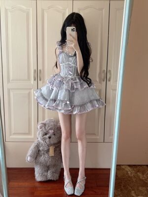 taobao agent Purple dress, small princess costume, Lolita style, Lolita Jsk