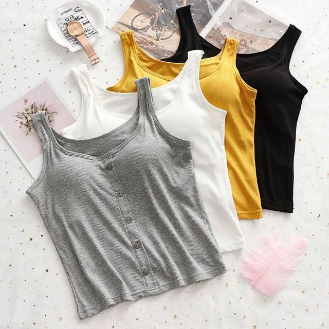 Outer wears a suspender vest with chest pad for women 2025 dopamine fat sister slim fit and slim sleeveless base top