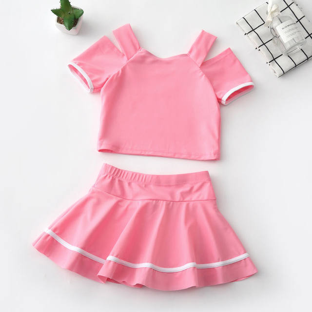 
Children's swimsuit girl split skirt style medium big children's swimsuit Korean girl cute princess baby sun protection swimsuit