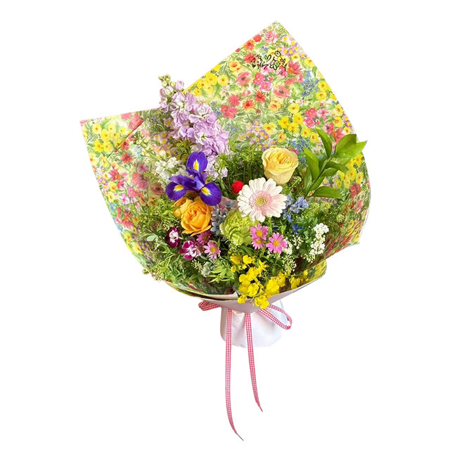 Core steel in the flowers, snow pear paper bouquet wrapped with flowers paper matching materials, handmade creative DIY gift floral materials